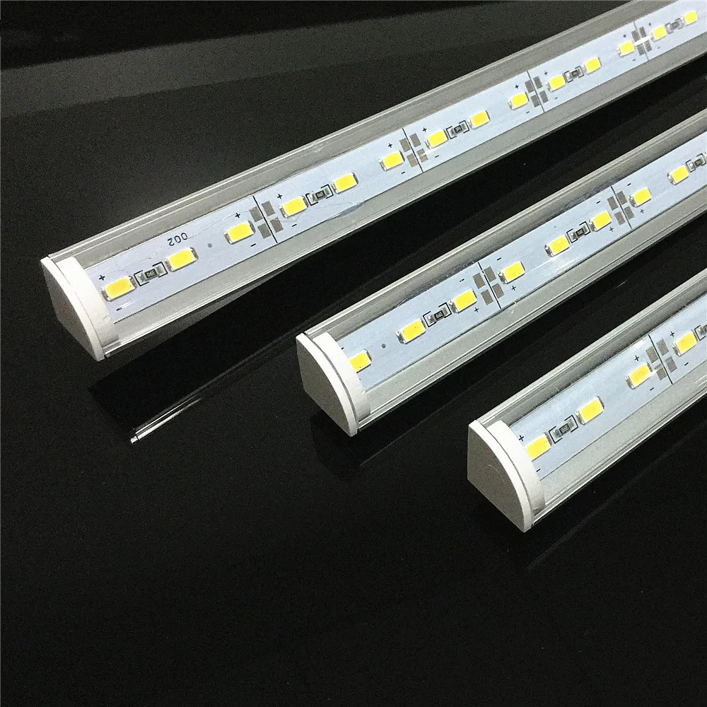 

5PCS Wall Corner LED Bar Light 5630 Strip 50CM V Shape Aluminum Profile Channeles Rigid Cabinet Lamp Kitchen Home TV Room DC12V