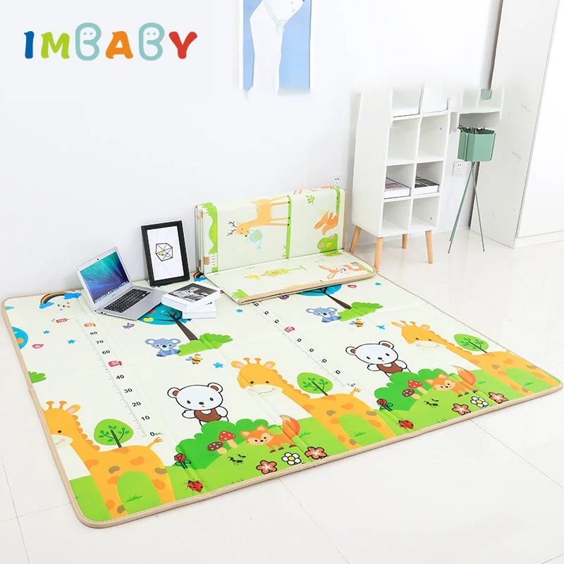 IMBABY Playpen Mat Double Surface Newborn Game Carpet For Tent Baby Mat Children Playground Waterproof Pad Random Pattern