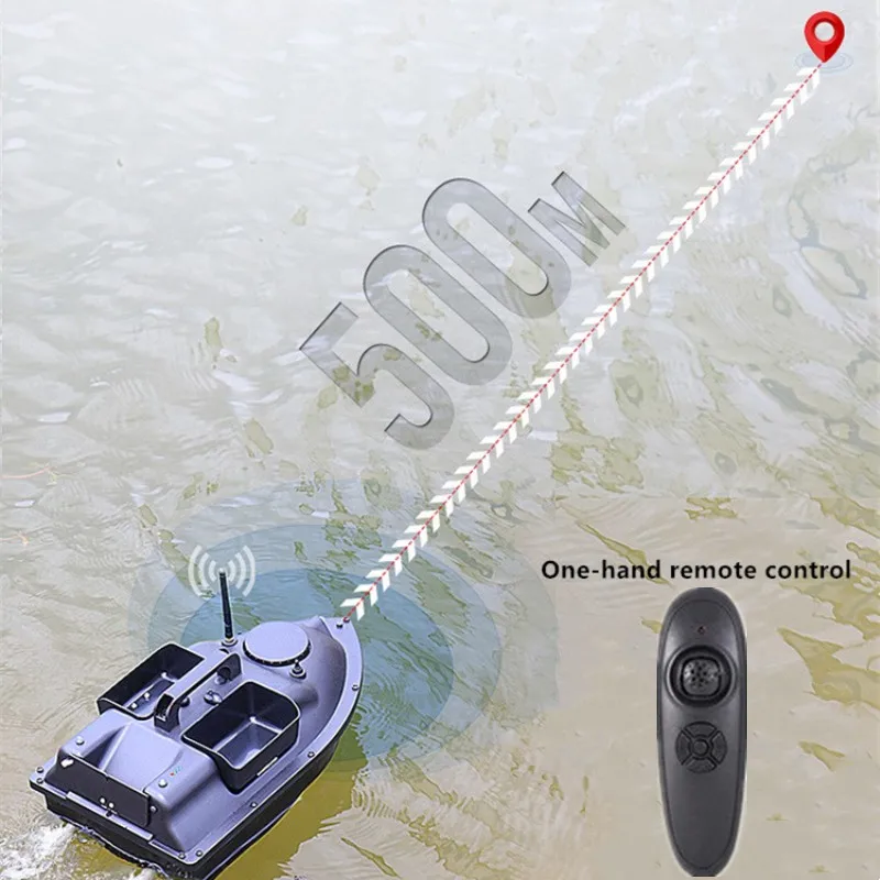 500M Auto Cruise 16 GPS RC Bait Boat 2KG Loading Sonar Finder Fish Independent 3 Hopper Waterproof Remote Control Fishing Boat