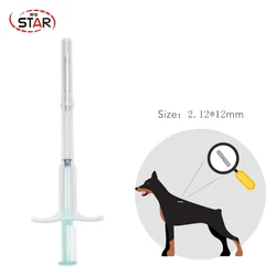 rfid animal syringe NFC Microchip injector Ntag216 glass tag for animal identification access control system 13.56mhz frequency