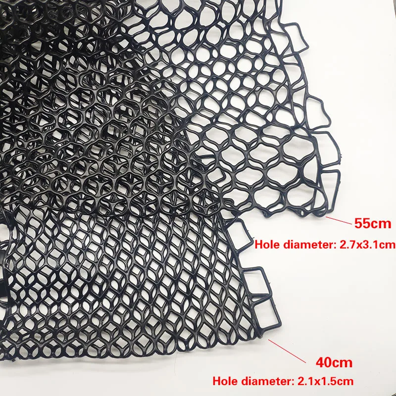 Hand Net Head PVC Material  Depth：32/40/47/55cm Outdoor Fishing accessories Black Without Ring