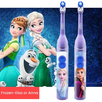 Oral B kids electric toothbrush for girl soft bristle 3+ round head deep clean teeth waterproof toothbrush with timer