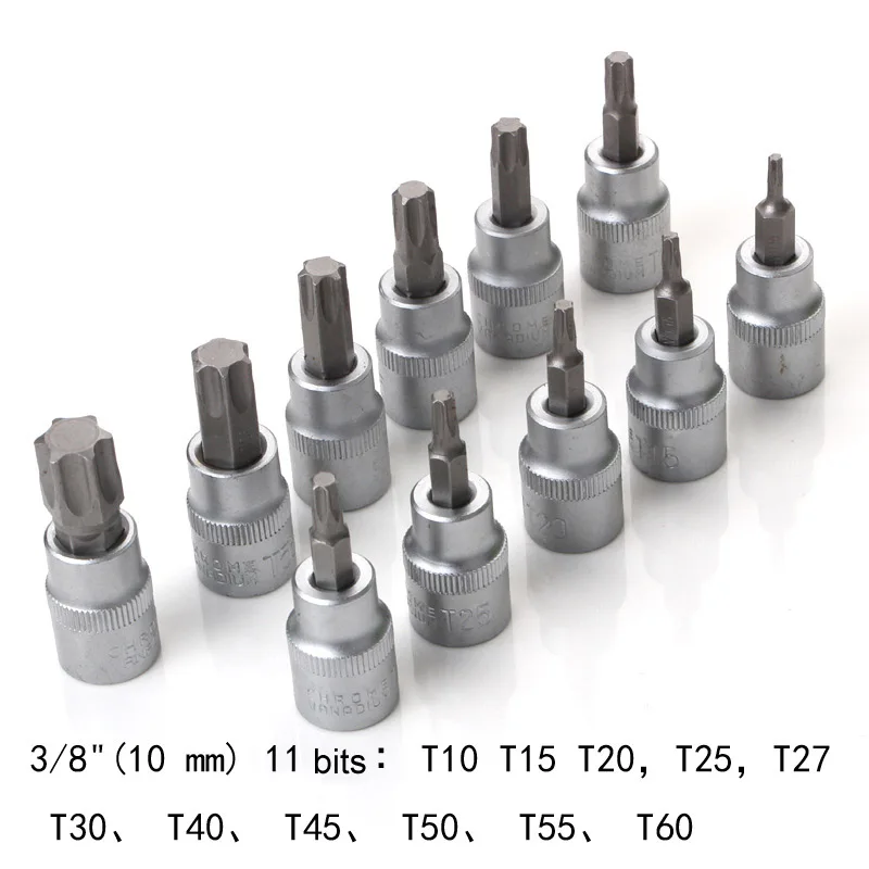 Juego de enchufes de estrella Torx y broca macho y hembra E con herramienta Torx Ki, juego de enchufes de estrella de torsión externa, herramienta de reparación de Motor