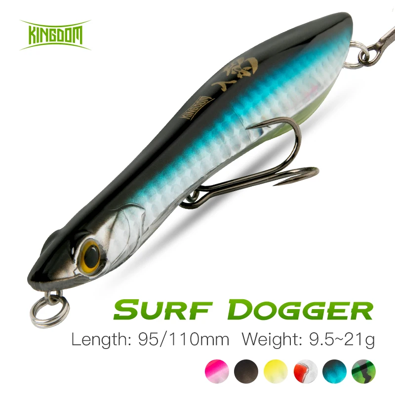 Kingdom Fishing Lure 95mm 110mm 9.5g 15g Floating 12g 21g Sinking Snakehead Walking Dog Action Jerkbait For Bass Pike Fishing