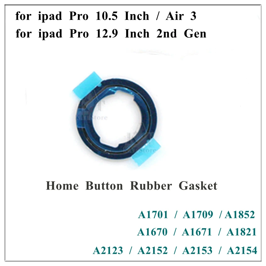 1Pcs Home Button Menu Key Flex Cable Bracket Rubber Gasket Assembly for iPad Pro 10.5 12.9 Inch 2015 2017 1st 2nd Gen Air 3 2019