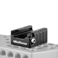 Minifocus Cold Shoe Mount Adapter with Anti-Off Button for Camera DSLR Flash Led Light Monitor Video Microphone Cage Handle Rig