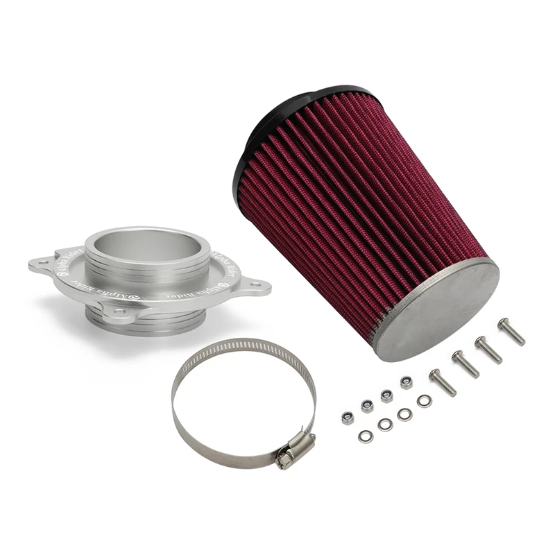 Air Filter Intake Kit Billet Adaptor Plate Filter Wrap Mounting Hardware for Yamaha Raptor 700 YFM700R 700RSE Special Edition