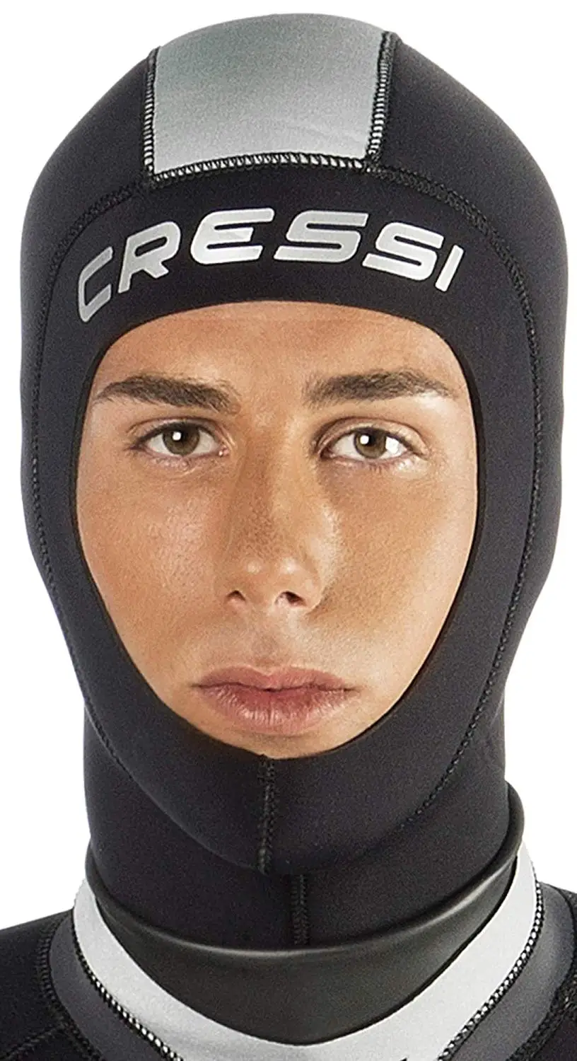 Cressi Diving Hood 5mm Neoprene Scuba Diving Hood Dive Hat Cap Winter Swim Warm Wetsuit Spearfishing Equipment for man woman