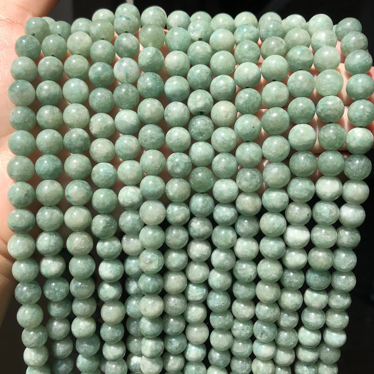 Natursteinperlen 4-10mm Tigerauge Lava Amazonit Türkis Achate Sonnensteinperlen für die Schmuckherstellung DIY Armband 15 Zoll – Detail 5
