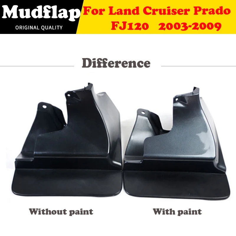 Molded Mud Flaps For Toyota Land Cruiser Prado FJ120 120 2003 2009 Splash Guards Mudguards Front or Rear