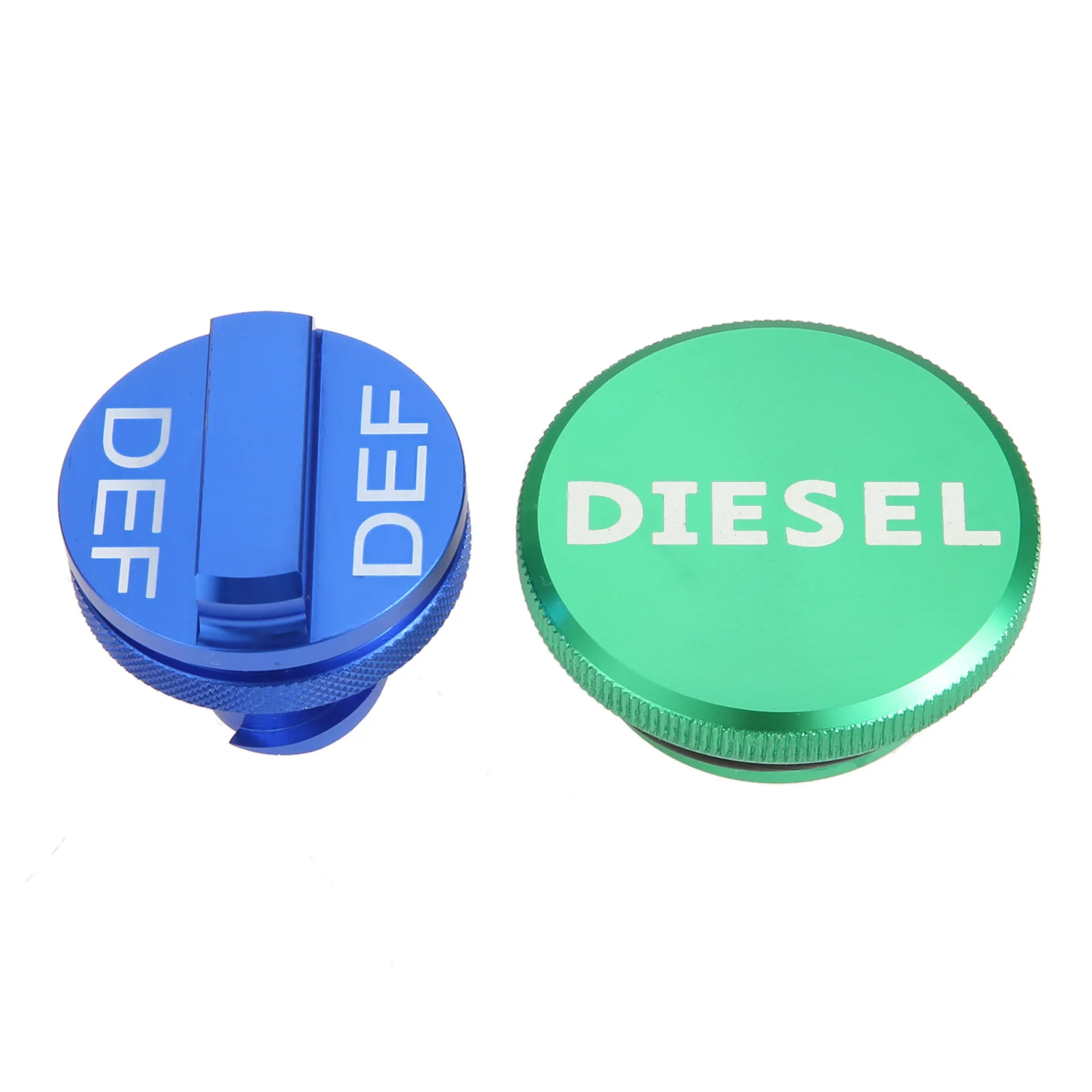 Yetaha 2Pcs Aluminum Oil Cover Fuel Tank Caps for  Dodge Ram Cummins 2013-2017 Blue and Green Auto Parts