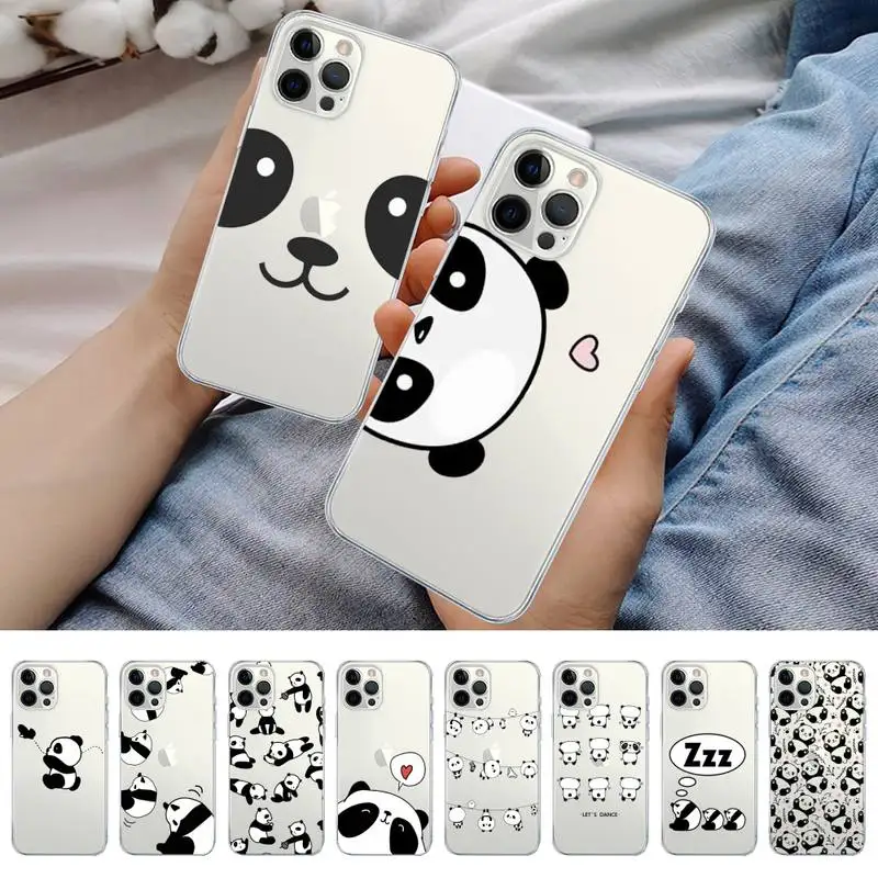 Creative Bear Panda Animal Shockproof Phone Case for iPhone 11 12 13 mini pro XS MAX 8 7 6 6S Plus X 5S SE 2020 XR case