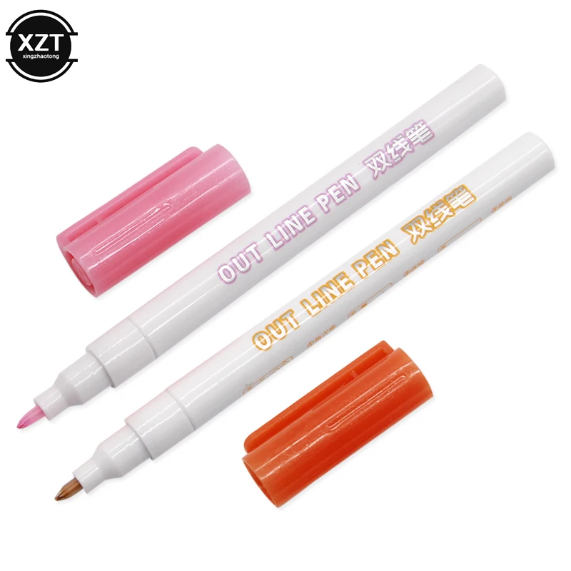 خطوط مزدوجة الفن علامات القلم خارج خط القلم سكرابوكينغ أقلام غرامة اينر ماركر فينلينر الخط حروف قلم رسم اللون