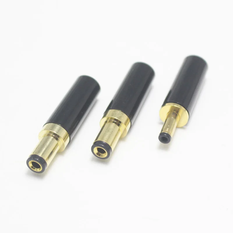 1Pcs Gold Plated 5.5 x 2.5 / 5.5 x 2.1 / 3.5 x 1.35 mm DC Power Jack Male Plug Connector for Welding Linear Power Output Line