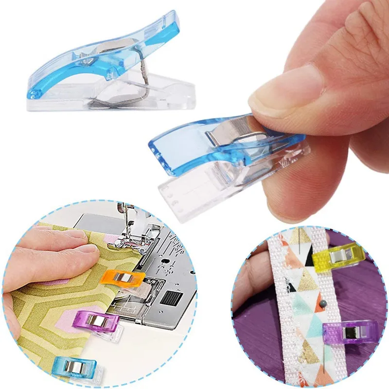 20/10 PCS Garment Clips Multipurpose Sewing Clips Colorful Clothing Pin Positioning Patchwork Knitting Safety Clamps Sewing Tool