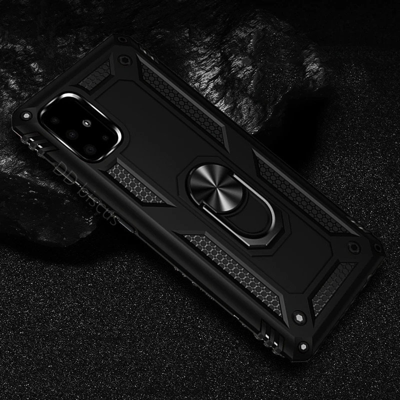 Armor Shockproof Case For Samsung Galaxy A21S A31 A11 A10 A21 A51 A41 A71 A50 A30S M21 M31 S20 Plus Note 10 Lite Ring Car