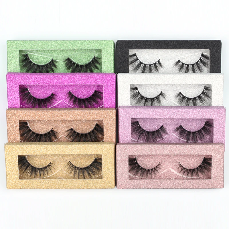 1 pairs 3D mink eyelashes faux mink lashes fluffy makeup thick fake lashes Cruelty-free eye lashes DIYflash multicolor paper box