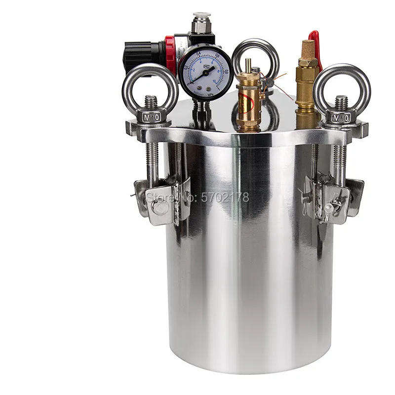 BOYEE 304 dispensing bucket Liquid glue dispensing stainless steel pressure tank 1L 2L 5L 10L 20L 30L 40L 50L 60L 80L 100L