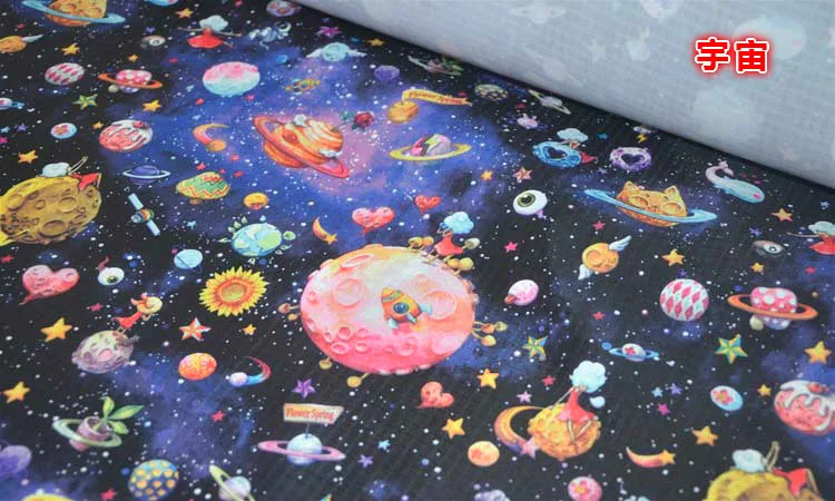 Floral Cartoon 210D PVC Wasserdichte Stoff Polster Oxford Polyester Stoff Wasserdicht Tabelle Zelt Tasche, Vorhang Möbel tuch – Detail 7