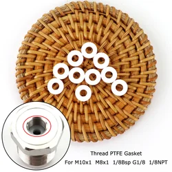New 1/8BSP(1/8NPT) /M10/M8 PTFE Gasket Washer Air Seal Sealing O Rings For Pressure Gauge Quick Fitting Coupler Socket