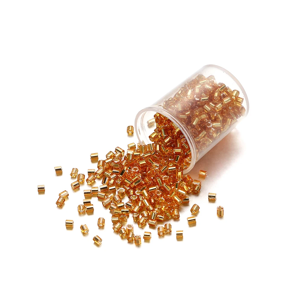1000/1800 Stück 2 mm sechseckige tschechische Glas zylindrische lose kleine Samennadelperlen für DIY-Armbänder, Halsketten, Schmuckherstellung