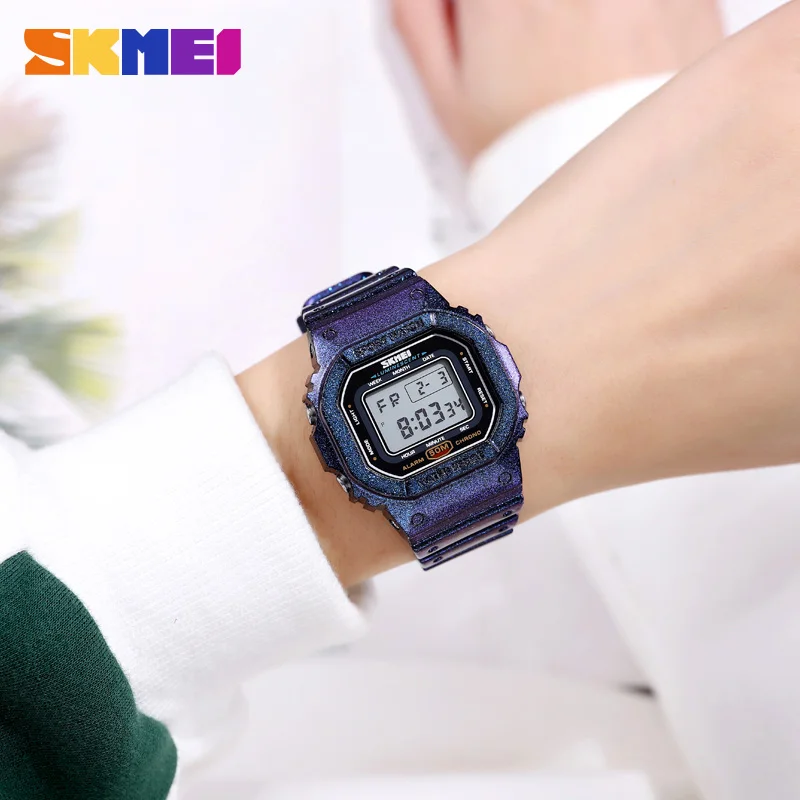 SKMEI-reloj Digital multifuncional para niños y niñas, pulsera impermeable para deportes al aire libre, 1608