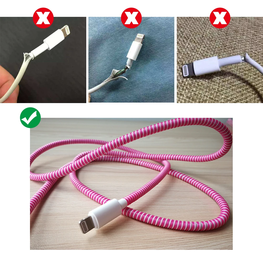 1.2M Kleur Telefoon Draad Koord Touw Protecto Anti-Break Lente Bescherming Touw Voor Usb-oplaadkabel Oortelefoon Data spoelopwinder