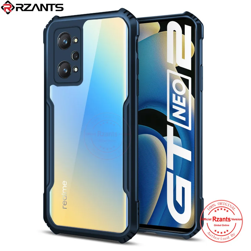 Rzants For OPPO Realme GT Neo2 Case Hard Air Bag Protection Slim Thin Clear Crystal Cover Realme GT Neo 2