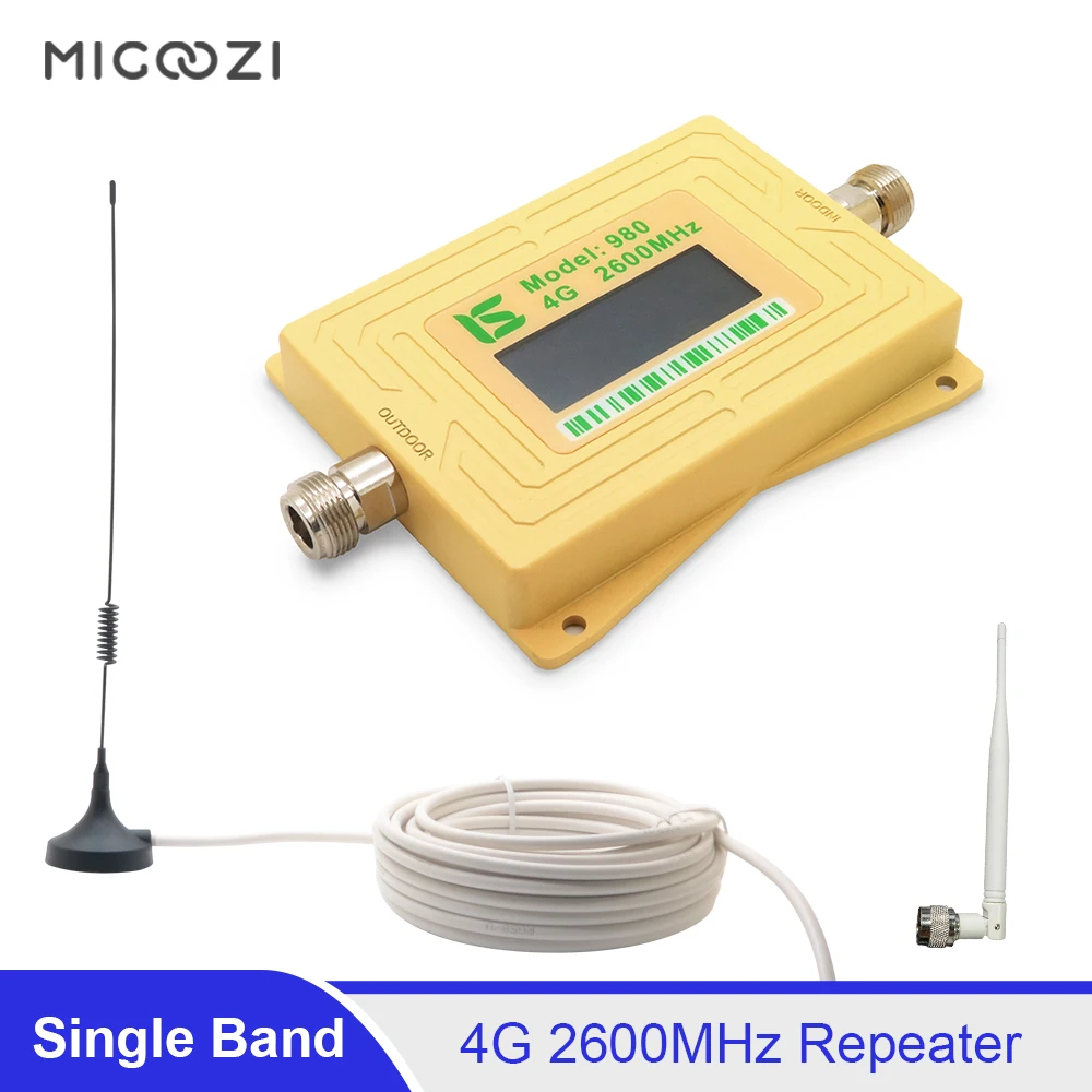 Mobile Phone Signal Booster Set Band1 4G 2600MHz Mobile Phone Cellular Signal Repeater Range Extender Booster Amplifier