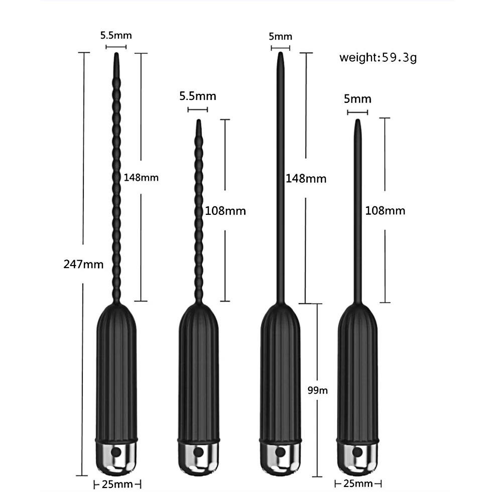 Urethral Sounds Dilator Vibrators for Men Penis Plug Catheter Medical Delay Exerciser Male Masturbator Sex Toys Adults 18 Erotic