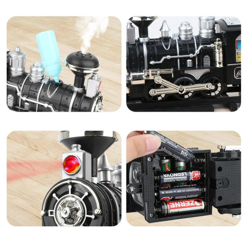 New Children RC Train Railway Toys Simulation Of Electric Track Programming Classical Steam Christmas Train Children Toys HC0146