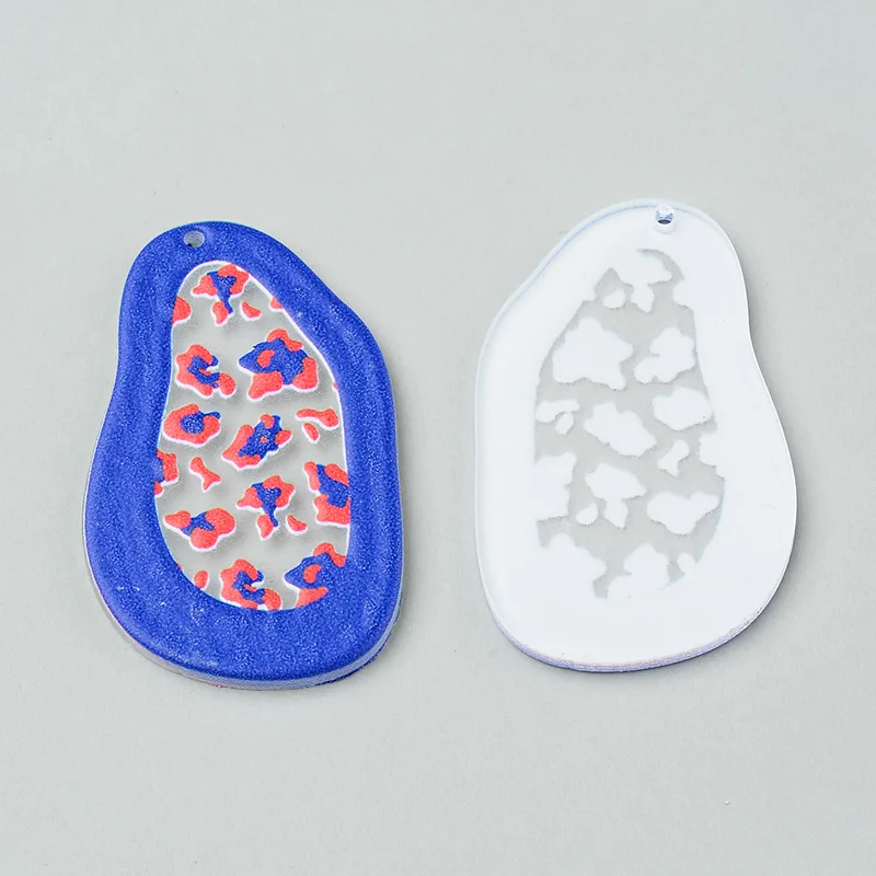 6PCS/lot Impressionism Painting Jewelry Accessories Hand Made Earrings Connectors DIY Pendant Jewelry Findings Components Charms