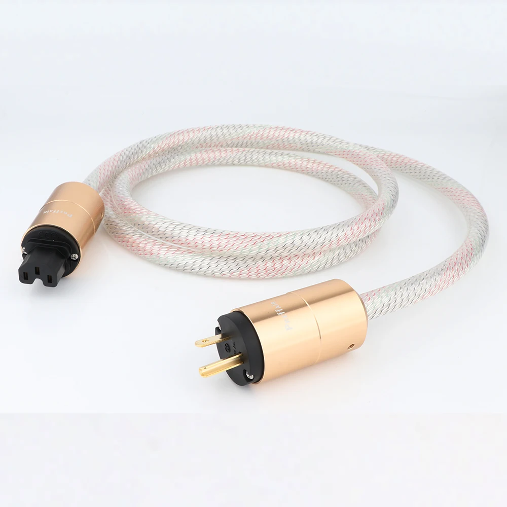 High Quality 12cores Valhalla power Cable cord EU/US POWER CABLE 7N OCC Power Cord with Gold Plated Plug Amplifier CD Power Wire