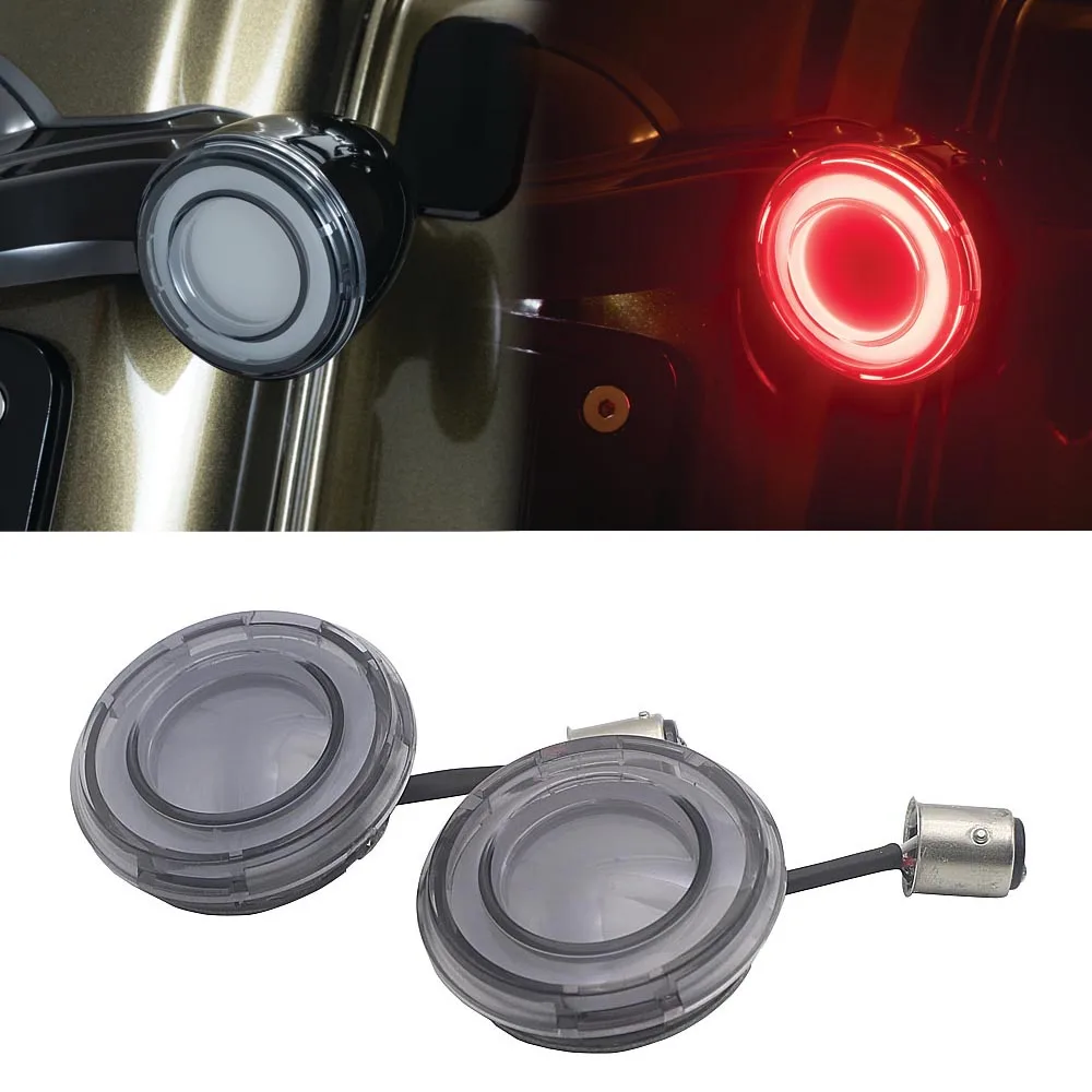 

Motorcycle Bullet Style LED Rear Turn Signal Conversions Case for Touring Softail Dyna Sportster XL883 XL1200 2018-2021