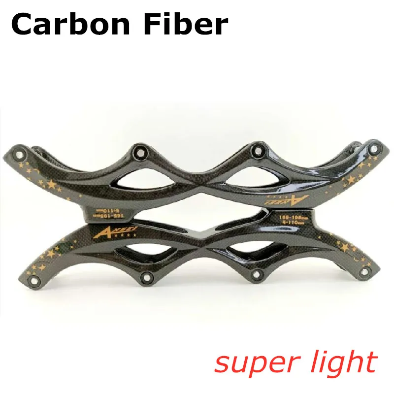 Super Light carbon fiber inline skates frame 4X110mm chassis 3X125mm base Track Race Fibre 4*100 3*110 165mm 195mm mount PS CT