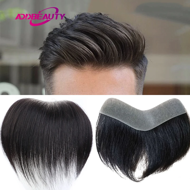ISKIN Men Toupee Human Hair Curly Thin Skin PU Men's Capillary Prosthesis With Knots Indian Remy Hair System Unit Natural Wigs
