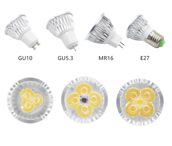 

Dimmable LED Spotlight GU10 3W 4W 5W 85-265V Lampada LED Lamp E27 220V 110V GU5.3 Spot Candle Luz LED Bulbs MR16 DC 12V Lighting