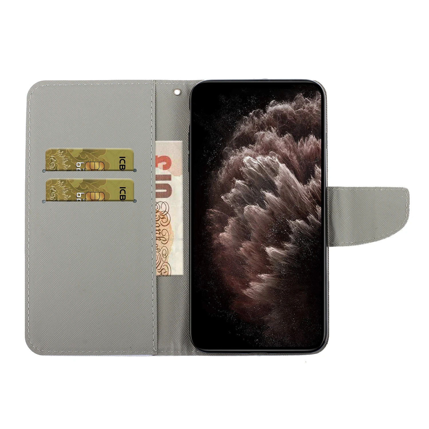 Cat Painted Leather Case on For Samsung Galaxy S20 S21 S10 S8 S9 Plus S 21 S20 FE Ultra S10E Phone Cover Wallet Book Case Fundas