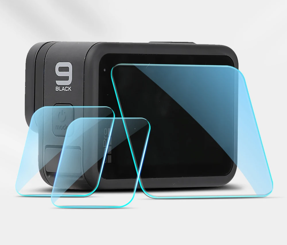 고프로 9 용 플라스틱 하우징 케이스 케이지 커버, 실리콘 보호 케이스, 강화 유리 스크린 보호대, 고프로 히어로 12 11 10 9