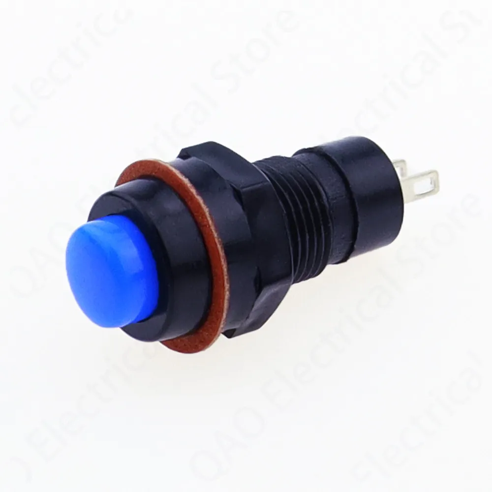6pcs DS-211 DS-213 Push Button Switch 10mm Momentary / Self Locking Round Button Switch DS211 DS213 miniature