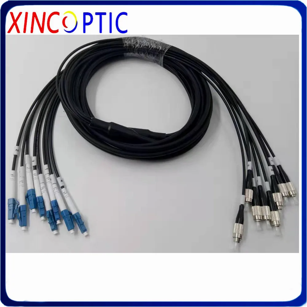 Single Mode Blindado Patch Cord Cabo de Fibra Óptica Jumper Núcleo 150m sm G652d G657a Lszh Preto sc lc fc Vertentes