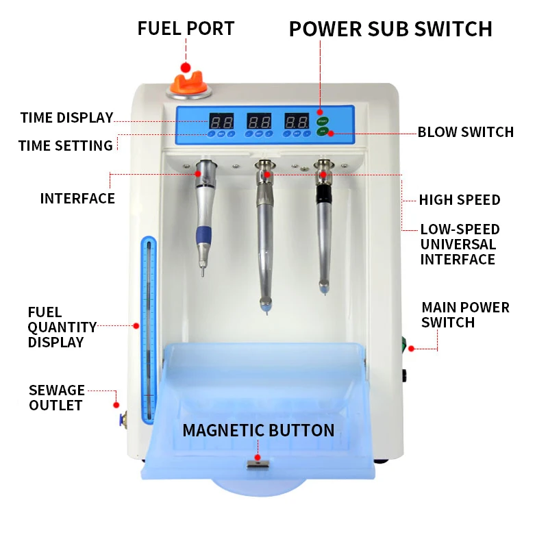 Sprzęt stomatologiczny konserwacja maszyny maszyna do smarowania stomatologia ustna wysoka i niska prędkość maszyna do czyszczenia maszyny do