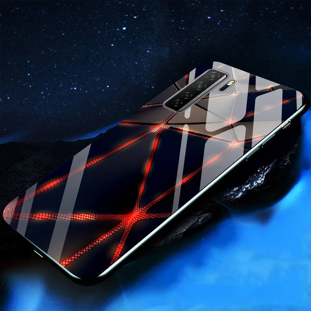 Tempered Glass Case For Honor 30s Case Glass Back Cover For Honor 30s Phone Case Honor30s 30 s Funda For Huawei Nova 7 SE Case