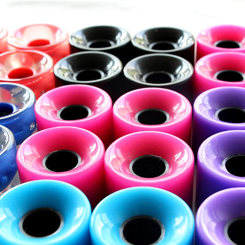 78A Roda Skateboard Papan Ikan Lampu LED Transparan Roda PU 60*45Mm Roda Skateboard Roda Papan Luncur Tahan Aus