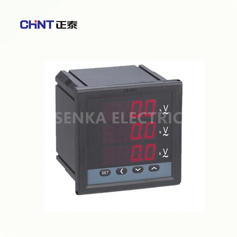 CHINT Three Phase LED Display Digital Panel Voltage Meter PZ666 450V AC Multi-function Programable Volt Meter