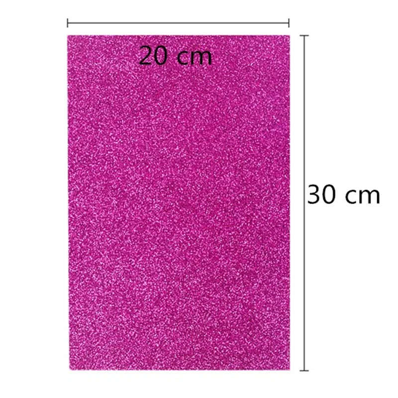 Glitter Foam Paper Spong Paper Diy Craft Manual Paper-Cut Scrapbook Paper Kindergarten Decorations Supplies 20X30 Cm 10 Pcs/Bag