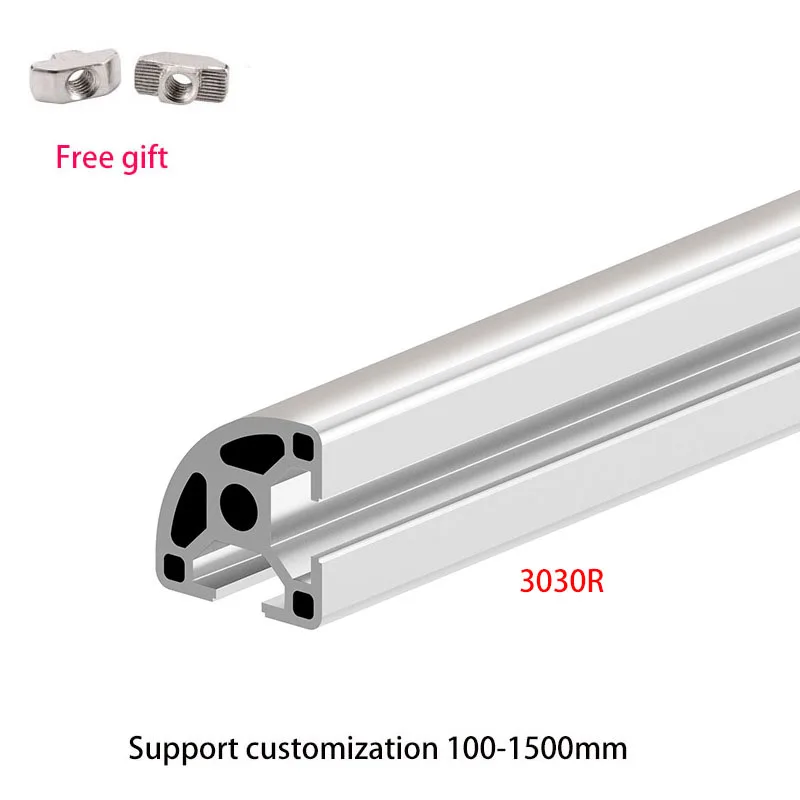 

2pcs/lot 3030R Aluminum Profile For CNC 3D Printer Parts Linear Guides Anodized Linear Guides Extrusion Frame 100mm-1000mm L 1M