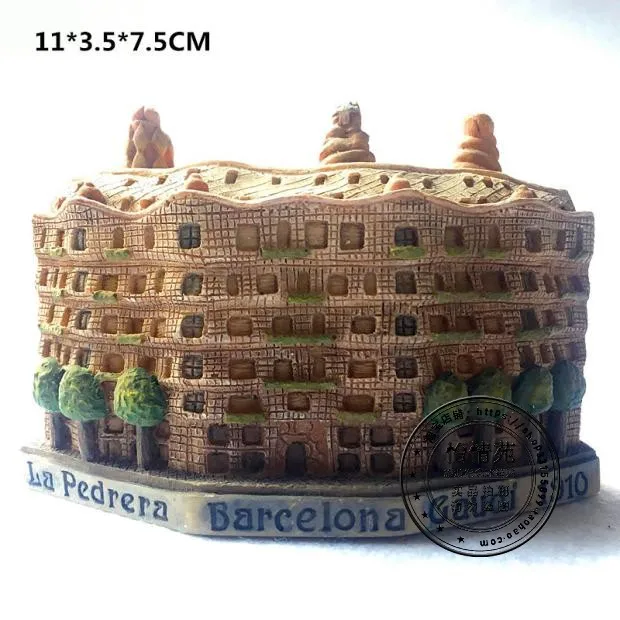 

Resin Architectural Model Crafts World Famous Landmark Model Casa Mila Home Decoration Gifts Creative Tourism Souvenirs