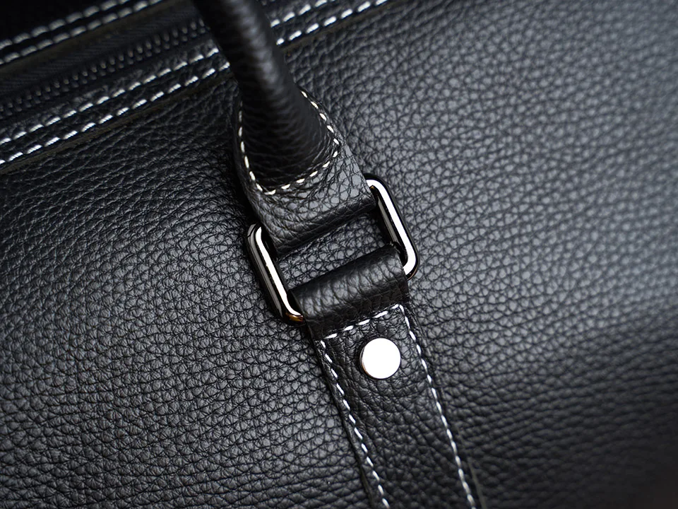 Männer Reisetasche Aus Echtem Leder Casual Hand Gepäck Tasche Hohe Kapazität Duffle Schulter Schuh Tasche Für 17 Zoll Laptop NUPUGOO – Detail 22