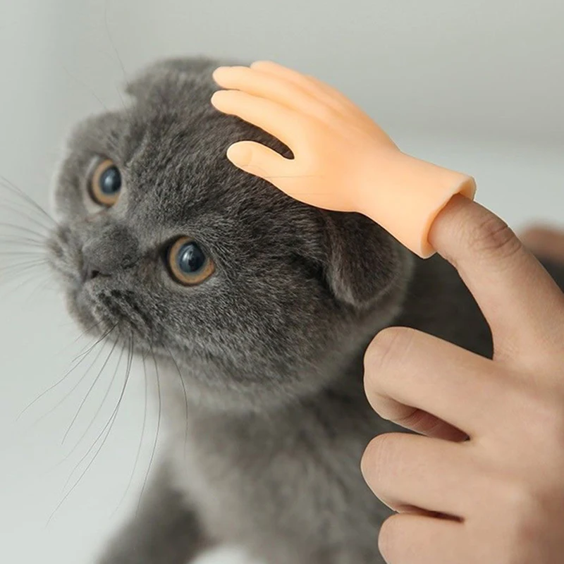 Practical Jokes Kids Toy for Cat Pets children Mini Finger Gloves Funny Hand Novelty Gags Adult Toys Boys Girls Cool Stuff Prank